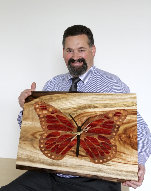 Monarch Butterfly Clock by Stuart at StusShed.com in Australia – 12/8/14